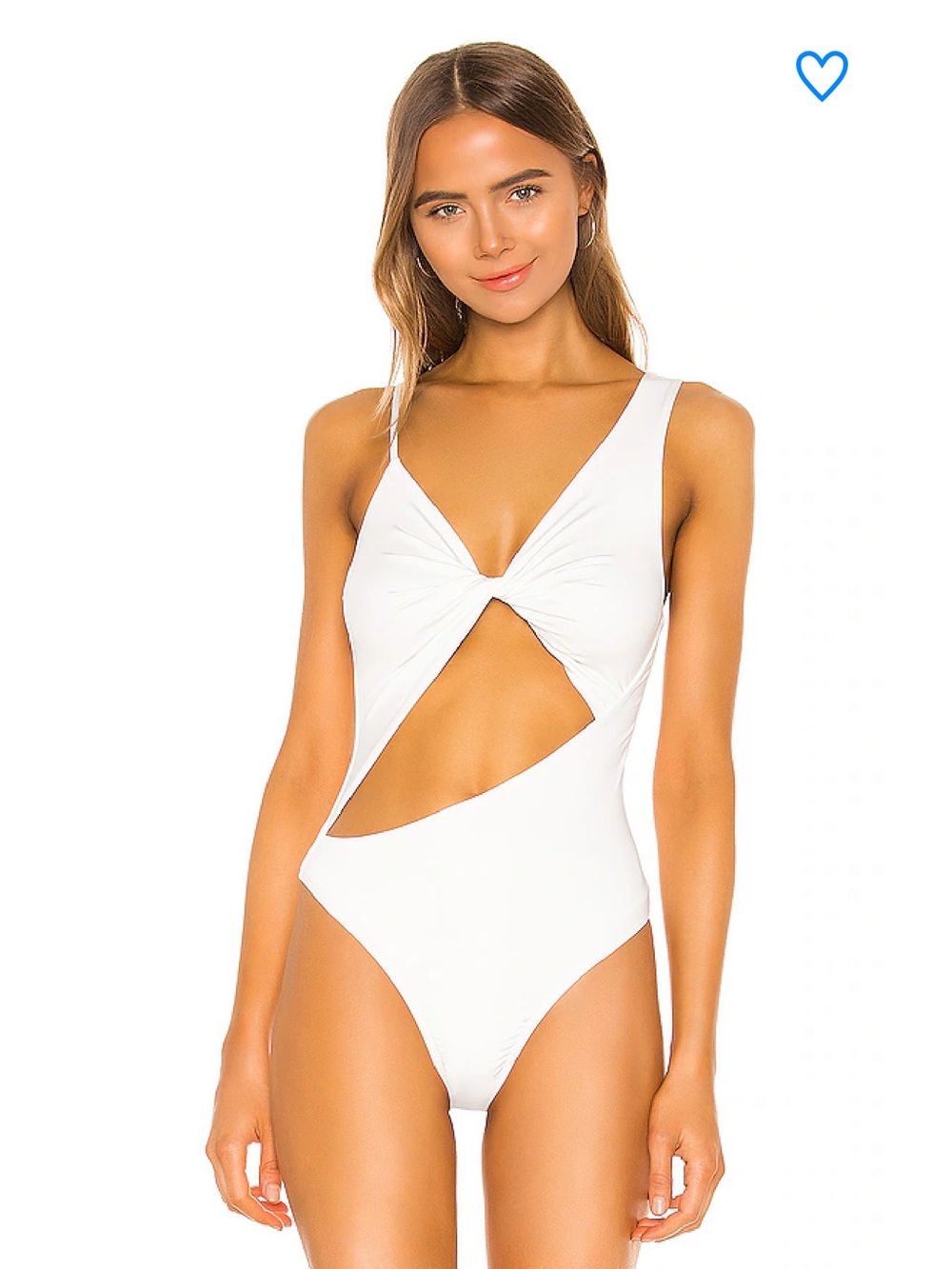 superdown White Twisted Front Bodysuit